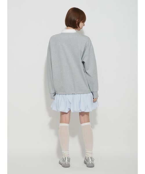 FURFUR(ファーファー)の「【WEB限定カラー】ドッキングラガースウェットワンピース(ワンピース・レディース・グレー/ネイビー/ブラック/その他・F)」の10枚目の写真