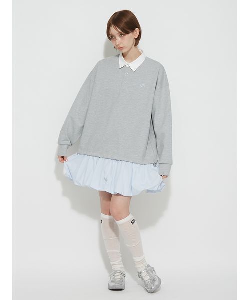 FURFUR(ファーファー)の「【WEB限定カラー】ドッキングラガースウェットワンピース(ワンピース・レディース・グレー/ネイビー/ブラック/その他・F)」の13枚目の写真