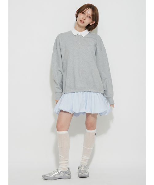 FURFUR(ファーファー)の「【WEB限定カラー】ドッキングラガースウェットワンピース(ワンピース・レディース・グレー/ネイビー/ブラック/その他・F)」の14枚目の写真