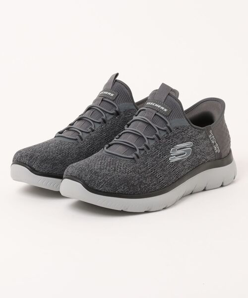 SKECHERS(スケッチャーズ)の「【SKECHERS】スケッチャーズ SLIP-INS:SUMMITS - KEY PACE(スリップインズ:サミッツ - キー ペース)バンジーレーススリッポンスニーカー 232469W ワイドフィット(スニーカー・メンズ・ブラック/チャコールグレー×ブラック・25.0cm/25.5cm/26.0cm/26.5cm/27.0cm/27.5cm)」の2枚目の写真