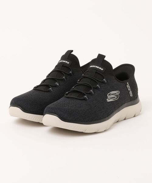SKECHERS(スケッチャーズ)の「【SKECHERS】スケッチャーズ SLIP-INS:SUMMITS - KEY PACE(スリップインズ:サミッツ - キー ペース)バンジーレーススリッポンスニーカー 232469W ワイドフィット(スニーカー・メンズ・ブラック/チャコールグレー×ブラック・25.0cm/25.5cm/26.0cm/26.5cm/27.0cm/27.5cm)」の1枚目の写真