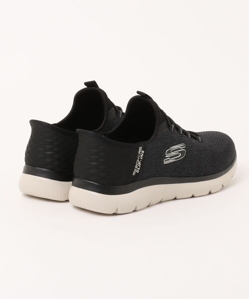 SKECHERS(スケッチャーズ)の「【SKECHERS】スケッチャーズ SLIP-INS:SUMMITS - KEY PACE(スリップインズ:サミッツ - キー ペース)バンジーレーススリッポンスニーカー 232469W ワイドフィット(スニーカー・メンズ・ブラック/チャコールグレー×ブラック・25.0cm/25.5cm/26.0cm/26.5cm/27.0cm/27.5cm)」の3枚目の写真