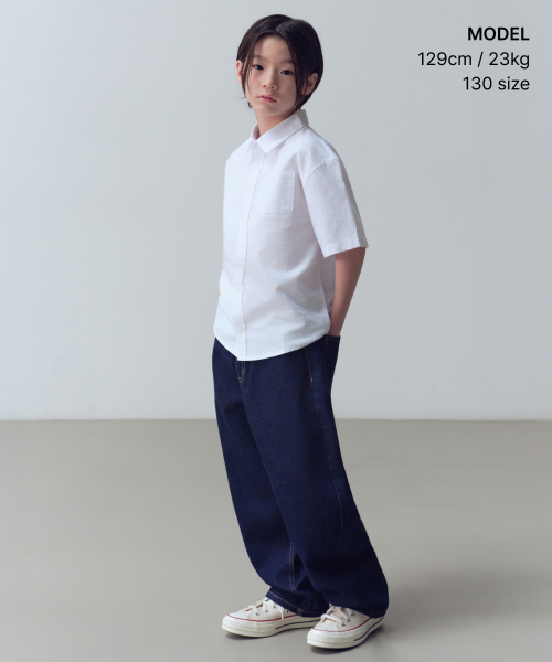 MUSINSA STANDARD KIDS（ムシンサスタンダードキッズ）の「カーブデニムパンツ [ディープインディゴ]（デニムパンツ・レディース・その他・120/130/140/150/160）」の10枚目の写真