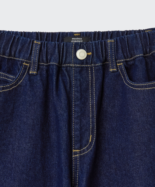 MUSINSA STANDARD KIDS（ムシンサスタンダードキッズ）の「カーブデニムパンツ [ディープインディゴ]（デニムパンツ・レディース・その他・120/130/140/150/160）」の7枚目の写真