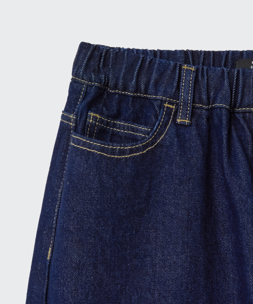 MUSINSA STANDARD KIDS（ムシンサスタンダードキッズ）の「カーブデニムパンツ [ディープインディゴ]（デニムパンツ・レディース・その他・120/130/140/150/160）」の6枚目の写真
