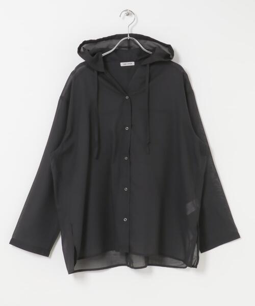 FORK&SPOON(フォークアンドスプーン)の「FORK&SPOON シアーフーディーシャツ(シャツ/ブラウス・レディース・ベージュ/ブラック・1)」の17枚目の写真