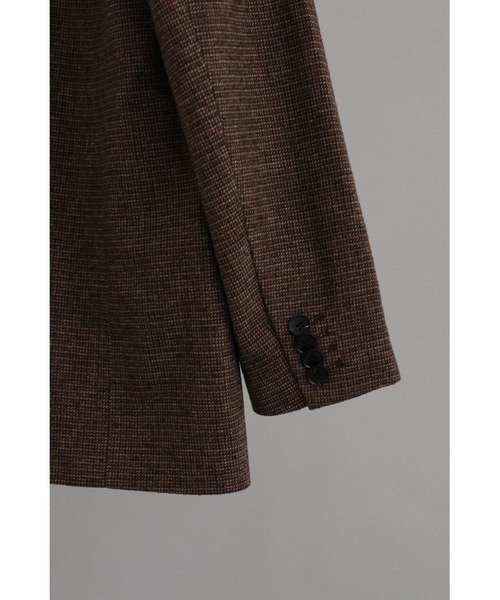 tento(テント)の「Wool-blend double-breasted jacket(テーラードジャケット・レディース・ブラウン/ベージュ・FREE)」の14枚目の写真