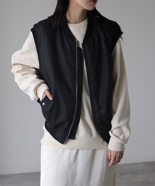 MA-1リメイク風ZIPベスト