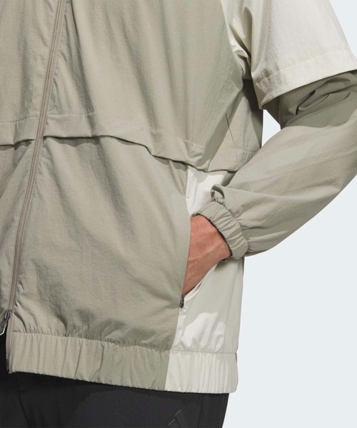 adidas(アディダス)の「トラック フルジップ ジャケット【adidas Golf/アディダスゴルフ】(ブルゾン・メンズ・ベージュ・SMALL/MEDIUM/LARGE/X-LARGE/XX-LARGE)」の5枚目の写真