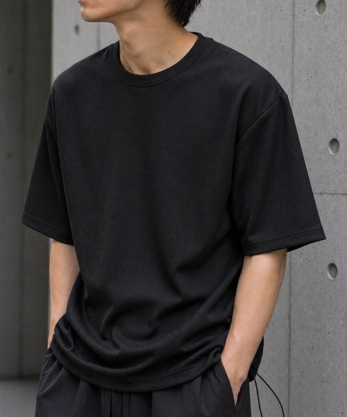 VIBGYOR(ヴィブジョー)の「【Bls】 【ZM】【Bling Leads】梨地ドローコードTEE(BL)(Tシャツ/カットソー・メンズ・ブルー系その他/ブラック/オフホワイト・LARGE/MEDIUM)」の2枚目の写真