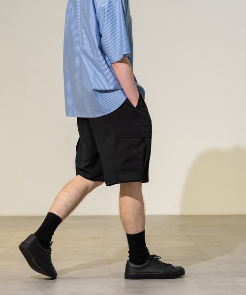 CITY TOKYO（シティトウキョウ）の「【CITY TOKYO/シティートーキョー】Cool-flex カーゴショーツ（その他パンツ・メンズ・カーキ/ブラック・1/2）」の7枚目の写真