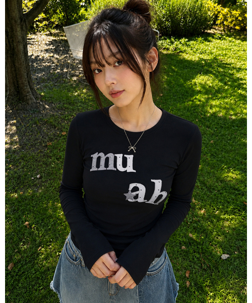 muahmuah（ムーアムーア）の「ドットスターパッチ 長袖Tシャツ [ブラック]（Tシャツ/カットソー・レディース・その他・FREE）」の10枚目の写真