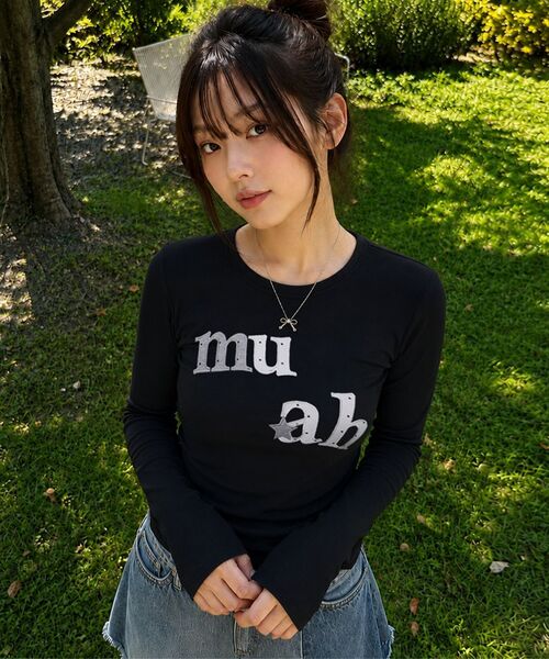 muahmuah（ムーアムーア）の「ドットスターパッチ 長袖Tシャツ [ブラック]（Tシャツ/カットソー・レディース・その他・FREE）」の13枚目の写真
