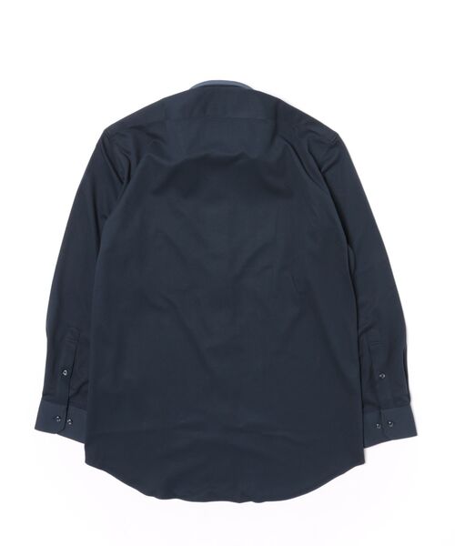TAKA-Q(タカキュー)の「ワイシャツ メンズ 長袖 ノンアイロン ストレッチ 吸水速乾 ワイドカラー ビジネス ドレス ニット NEWスタンダードフィット(ビジネスシャツ・メンズ・ネイビー・首回り39cm-裄丈80cm/首回り43cm-裄丈86cm/首回り43cm-裄丈82cm/首回り41cm-裄丈86cm/首回り41cm-裄丈82cm/首回り39cm-裄丈84cm/首回り45cm-裄丈86cm/首回り37cm-裄丈80cm)」の3枚目の写真