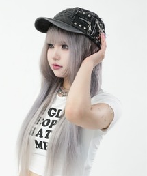 dollslutz（ドルズラッツ）の「【dollslutz】distressed zipper cap /【ﾄﾞﾙｽﾞﾗｯﾂ】ダメージジップキャップ（キャスケット）」