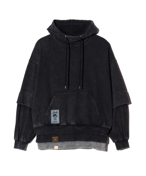 glamb(グラム)の「Tri Layered Hoodie / トライレイヤードフーディ(パーカー・メンズ・ブラック/ブルー/パープル・S/M/L)」の12枚目の写真