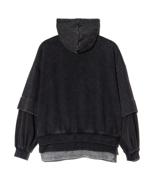 glamb(グラム)の「Tri Layered Hoodie / トライレイヤードフーディ(パーカー・メンズ・ブラック/ブルー/パープル・S/M/L)」の13枚目の写真