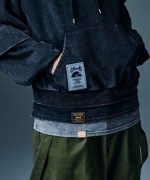glamb(グラム)の「Tri Layered Hoodie / トライレイヤードフーディ(パーカー・メンズ・ブラック/ブルー/パープル・S/M/L)」の17枚目の写真
