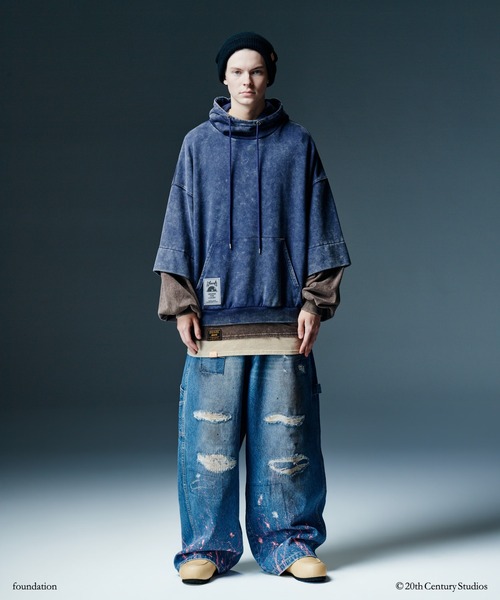 glamb(グラム)の「Tri Layered Hoodie / トライレイヤードフーディ(パーカー・メンズ・ブラック/ブルー/パープル・S/M/L)」の22枚目の写真
