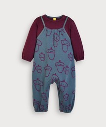 moimoln（モイモルン）の「【セットアップ】どんぐりモチーフジャカードオーバーオール&長袖Tシャツ（セットアップ）」