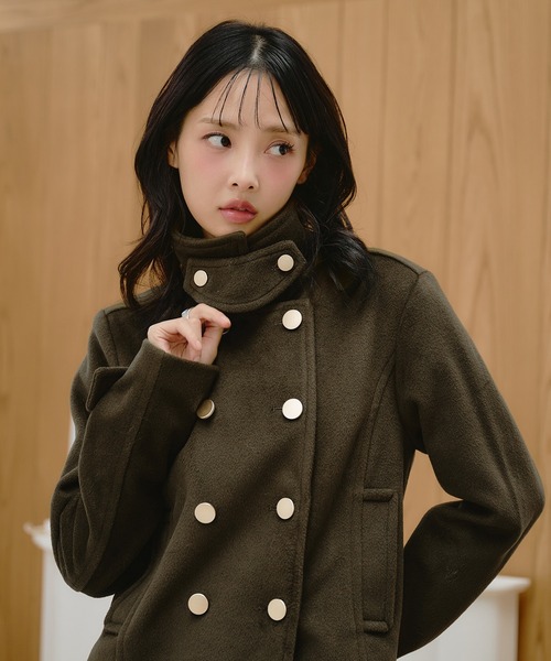 apres jour mignon(アプレジュールミニョン)の「クロップドピーコート(ピーコート・レディース・ネイビー/カーキ/ブラウン系その他・LARGE/フリー)」の19枚目の写真