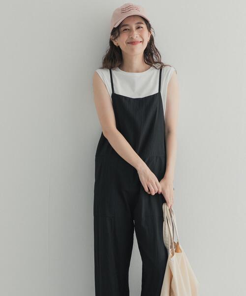 URBAN RESEARCH DOORS(アーバンリサーチドアーズ)の「撥水キャミオールインワン(その他パンツ・レディース・ブラック・MEDIUM/SMALL)」の1枚目の写真