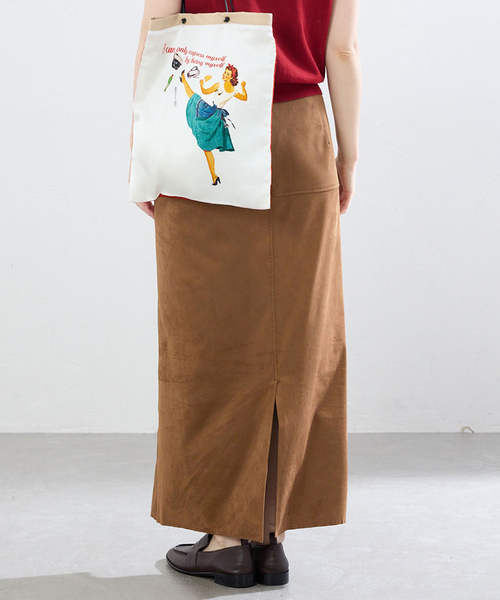 IENA（イエナ）の「スエードライクIラインスカート（スカート・レディース・キャメル・38/36）」の4枚目の写真
