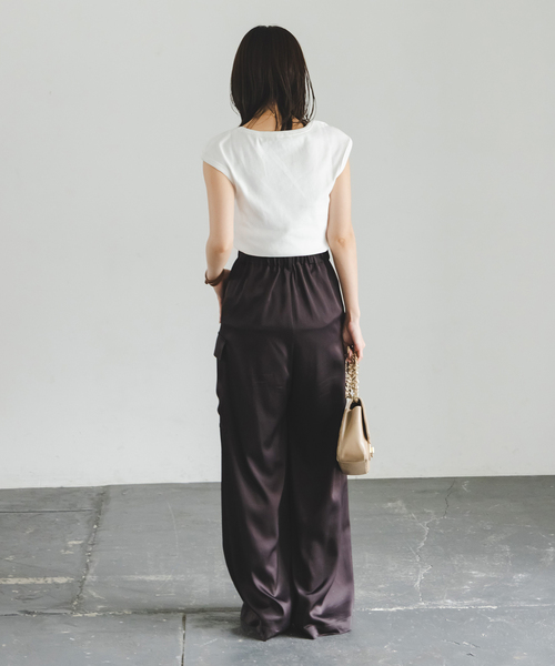CLOSED(クローズド)の「CLOSED/クローズド Cap sleeve t-shirt(Tシャツ/カットソー・レディース・ブラウン/アイボリー・SMALL)」の15枚目の写真