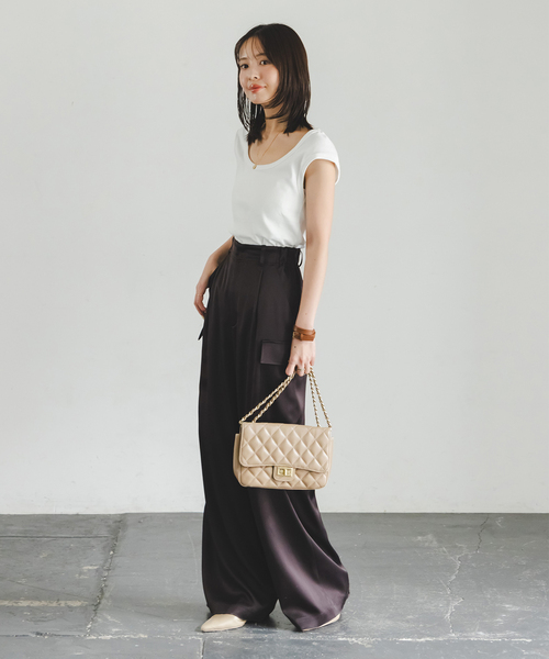 CLOSED(クローズド)の「CLOSED/クローズド Cap sleeve t-shirt(Tシャツ/カットソー・レディース・ブラウン/アイボリー・SMALL)」の20枚目の写真