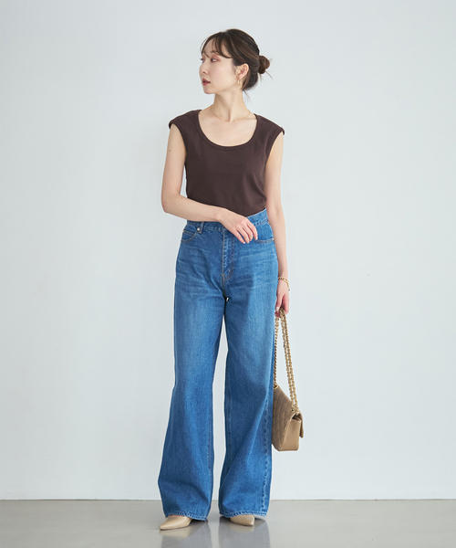 CLOSED(クローズド)の「CLOSED/クローズド Cap sleeve t-shirt(Tシャツ/カットソー・レディース・ブラウン/アイボリー・SMALL)」の22枚目の写真