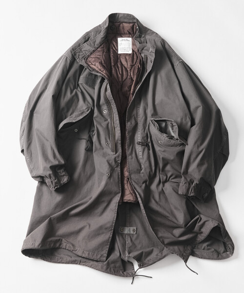 FREAK'S STORE(フリークスストア)の「フェード加工 3WAY M-65 ライナーセットモッズコート/コート&キルティングライナーセット/2枚セット(モッズコート・メンズ・ブラック/ブラウン/オリーブ・SMALL/MEDIUM/LARGE)」の2枚目の写真