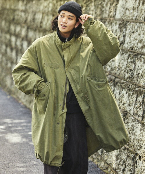 FREAK'S STORE(フリークスストア)の「フェード加工 3WAY M-65 ライナーセットモッズコート/コート&キルティングライナーセット/2枚セット(モッズコート・メンズ・ブラック/ブラウン/オリーブ・SMALL/MEDIUM/LARGE)」の3枚目の写真