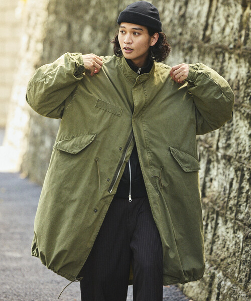 FREAK'S STORE(フリークスストア)の「フェード加工 3WAY M-65 ライナーセットモッズコート/コート&キルティングライナーセット/2枚セット(モッズコート・メンズ・ブラック/ブラウン/オリーブ・SMALL/MEDIUM/LARGE)」の14枚目の写真