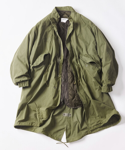 FREAK'S STORE(フリークスストア)の「フェード加工 3WAY M-65 ライナーセットモッズコート/コート&キルティングライナーセット/2枚セット(モッズコート・メンズ・ブラック/ブラウン/オリーブ・SMALL/MEDIUM/LARGE)」の20枚目の写真