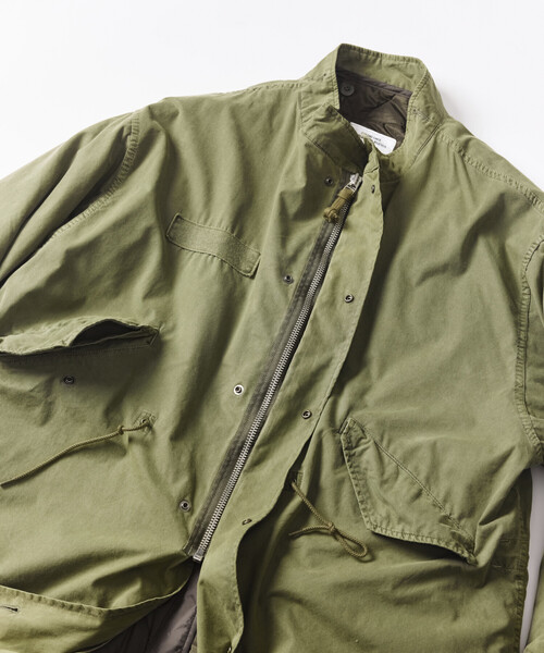 FREAK'S STORE(フリークスストア)の「フェード加工 3WAY M-65 ライナーセットモッズコート/コート&キルティングライナーセット/2枚セット(モッズコート・メンズ・ブラック/ブラウン/オリーブ・SMALL/MEDIUM/LARGE)」の21枚目の写真
