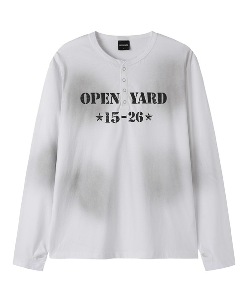 Openyard/オープンヤード』 DIRTY STENCIL HENLEY LONG SLEEVE TEE