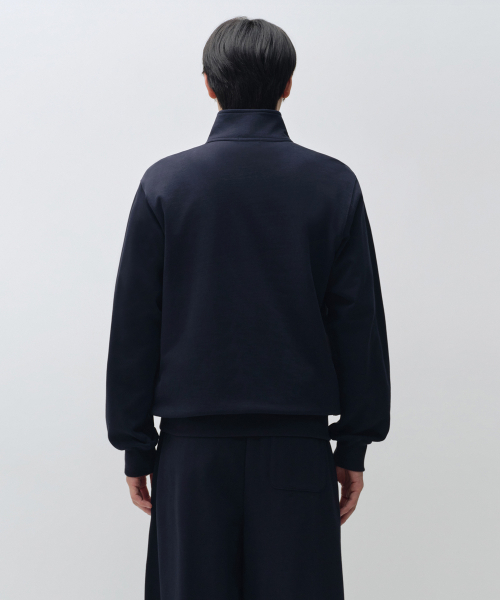 MUSINSA STANDARD（ムシンサスタンダード）の「クォーター ジャケット スウェットシャツ [ネイビー]（スウェット・メンズ・その他・SMALL/MEDIUM/3XL/2XL/LARGE/X-LARGE）」の3枚目の写真