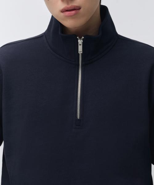 MUSINSA STANDARD（ムシンサスタンダード）の「クォーター ジャケット スウェットシャツ [ネイビー]（スウェット・メンズ・その他・SMALL/MEDIUM/3XL/2XL/LARGE/X-LARGE）」の5枚目の写真
