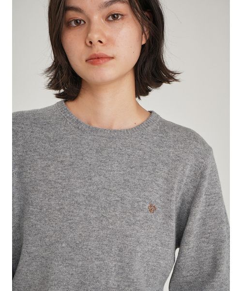 Mila Owen(ミラオーウェン)の「カシミヤ混クロップドニットプルオーバー(ニット/セーター・レディース・キャメル/グレー/ライトブルー・F)」の9枚目の写真
