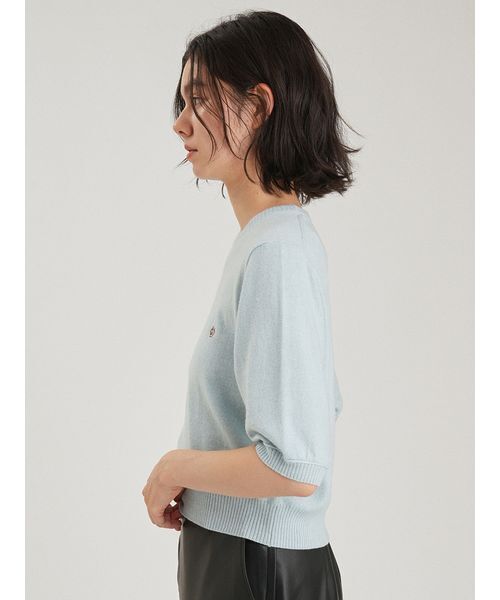 Mila Owen(ミラオーウェン)の「カシミヤ混クロップドニットプルオーバー(ニット/セーター・レディース・キャメル/グレー/ライトブルー・F)」の17枚目の写真