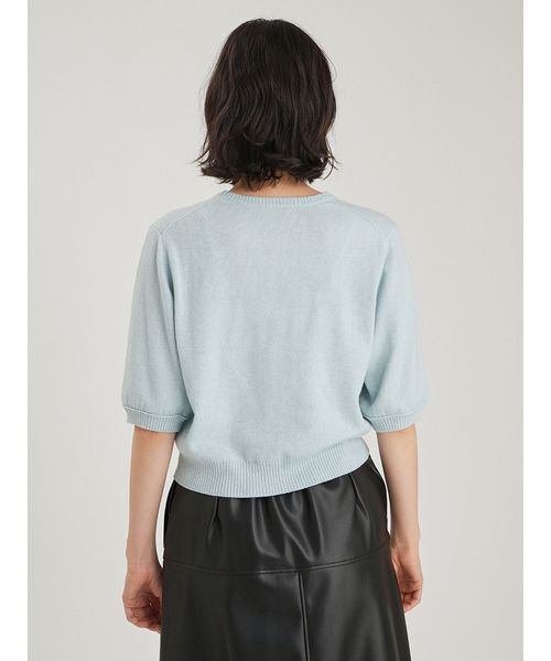 Mila Owen(ミラオーウェン)の「カシミヤ混クロップドニットプルオーバー(ニット/セーター・レディース・キャメル/グレー/ライトブルー・F)」の18枚目の写真