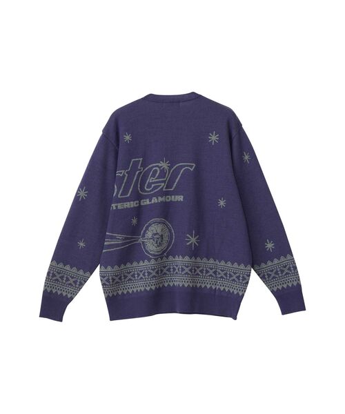 HYSTERIC GLAMOUR（ヒステリックグラマー）の「SPEEDSTERジャカード セーター（ニット/セーター・メンズ・グリーン/ネイビー/ブラック・LARGE/MEDIUM/X-LARGE/SMALL）」の5枚目の写真