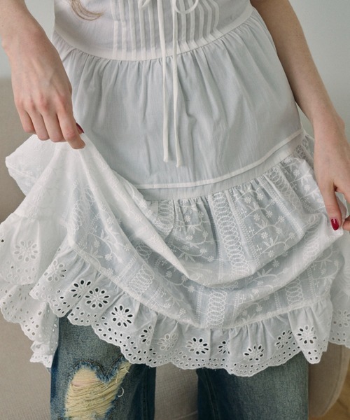 idem(イデム)の「lace cami onepiece / レースキャミワンピース(ワンピース・レディース・ブラウン/ブルー/その他1/ブラック/グリーン/アイボリー/クリーム/ナチュラル/その他2・FREE)」の22枚目の写真