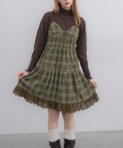 idem(イデム)の「lace cami onepiece / レースキャミワンピース(ワンピース・レディース・ブラウン/ブルー/その他1/ブラック/グリーン/アイボリー/クリーム/ナチュラル/その他2・FREE)」の16枚目の写真