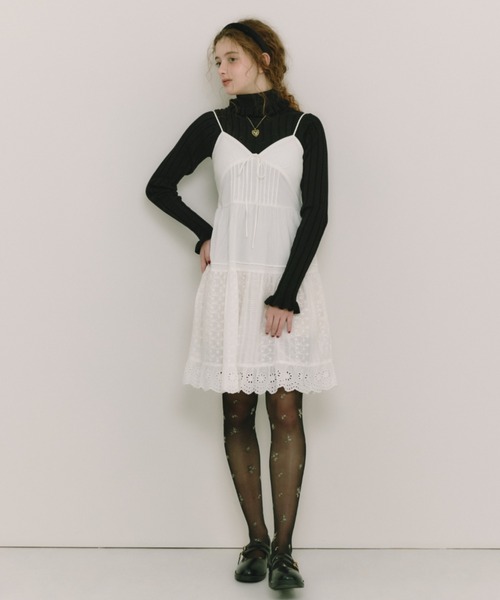 idem(イデム)の「lace cami onepiece / レースキャミワンピース(ワンピース・レディース・ブラウン/ブルー/その他1/ブラック/グリーン/アイボリー/クリーム/ナチュラル/その他2・FREE)」の20枚目の写真