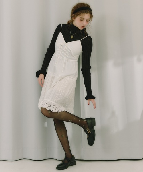 idem(イデム)の「lace cami onepiece / レースキャミワンピース(ワンピース・レディース・ブラウン/ブルー/その他1/ブラック/グリーン/アイボリー/クリーム/ナチュラル/その他2・FREE)」の19枚目の写真