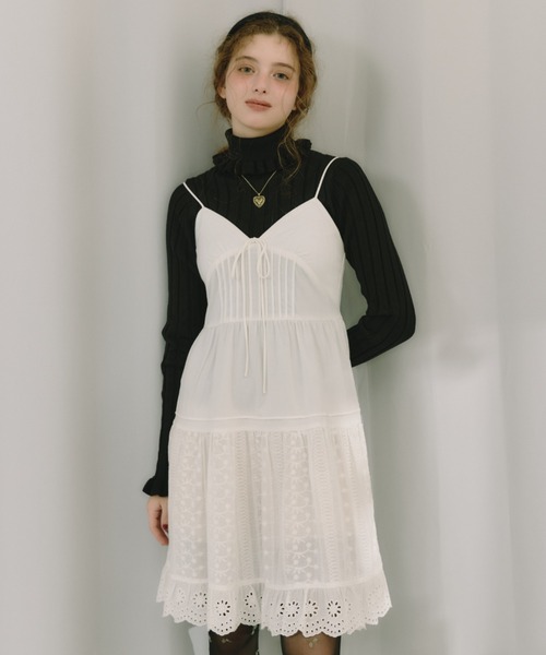 idem(イデム)の「lace cami onepiece / レースキャミワンピース(ワンピース・レディース・ブラウン/ブルー/その他1/ブラック/グリーン/アイボリー/クリーム/ナチュラル/その他2・FREE)」の11枚目の写真
