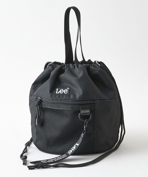 Lee(リー)の「【Lee/リー】【撥水ポリエステル素材を使用】巾着ショルダーバッグ 2way仕様 テープチャーム付き デイリーユース(ショルダーバッグ・レディース・ブラック/ピンク/ライトグリーン・FREE)」の13枚目の写真