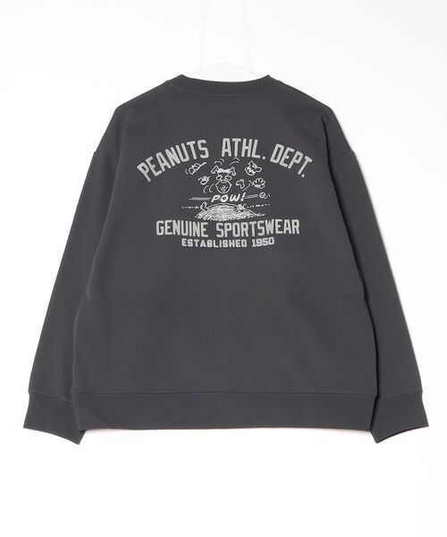 PEANUTS（ピーナッツ）の「ピーナッツ PEANUTS アイヒート 裏毛スウェットシャツ（スウェット・メンズ・グレー/ダークグレー・M/S/L/3L/LL）」の4枚目の写真