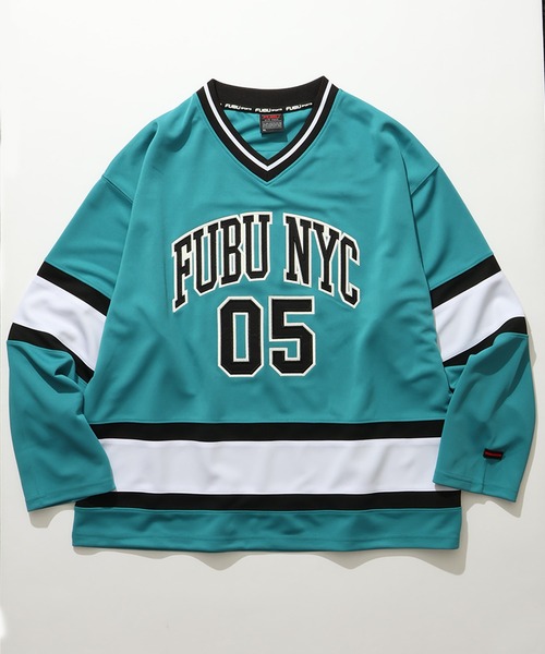 FUBU( フブ)の「【FUBU/フブ】Hockey Shirts/ナンバリング ホッケーシャツ(Tシャツ/カットソー・メンズ・ブラック/ホワイト/ブルー・M/L/XL/XXL)」の3枚目の写真